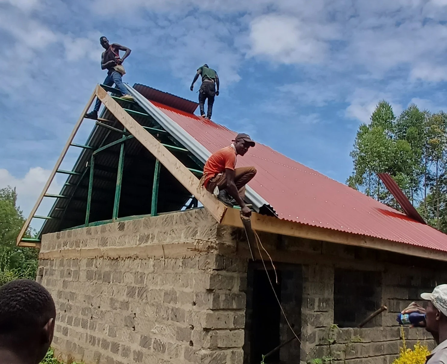 Construction progress of 2 bedroom house in Oruba